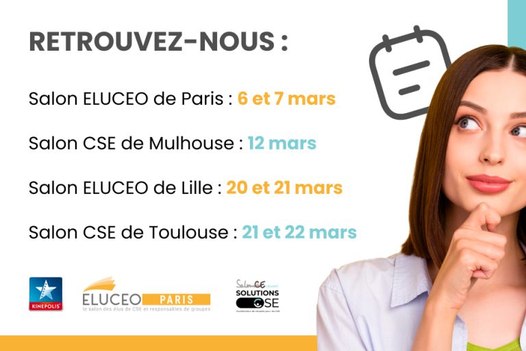 On vous donne rendez-vous en mars aux salons CSE et ELUCEO